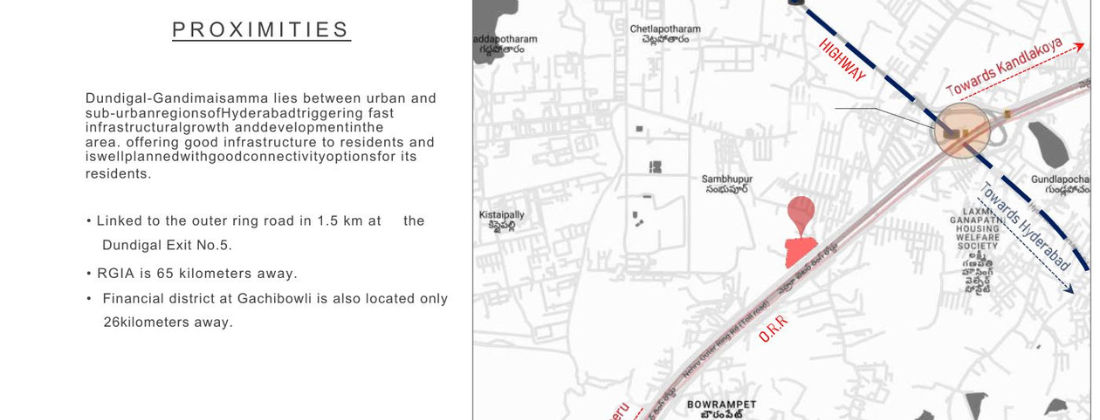 SRIAS Dundigal Location